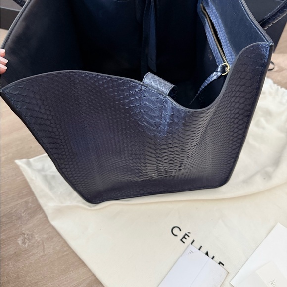 Celine | Bags | Celine Luggage Bag Python Dark Blue | Poshmark